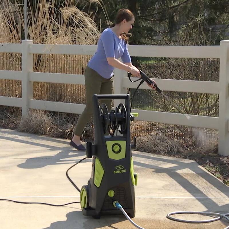 Sun Joe 2000 PSI 1.09 GPM 13 Amp Brushless Induction Cold Water Corded Electric Pressure Washer with Hose Reel - SPX3501