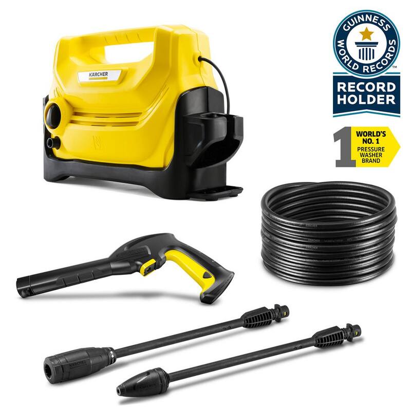 Karcher 1600 PSI 1.35 GPM K 2 Entry Portable Electric Power Pressure Washer with Vario & Dirtblaster Spray Wands - 1.599-153.0