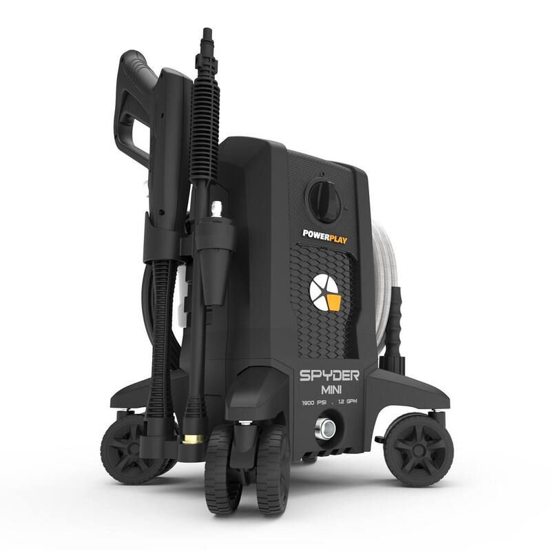 Powerplay Spyder Mini 1900 PSI 1.2GPM 13A Cold Water Electric Pressure Washer with 500 ml High Pressure Foam Cannon - SPYM1900V