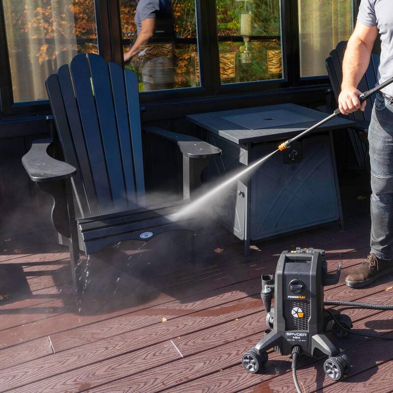 Powerplay Spyder Mini 1900 PSI 1.2GPM 13A Cold Water Electric Pressure Washer with 500 ml High Pressure Foam Cannon - SPYM1900V