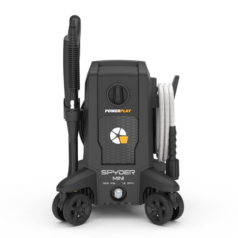 Powerplay Spyder Mini 1900 PSI 1.2GPM 13A Cold Water Electric Pressure Washer with 500 ml High Pressure Foam Cannon - SPYM1900V