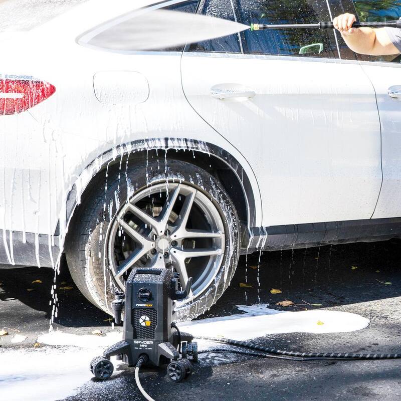 Powerplay Spyder Mini 1900 PSI 1.2GPM 13A Cold Water Electric Pressure Washer with 500 ml High Pressure Foam Cannon - SPYM1900V
