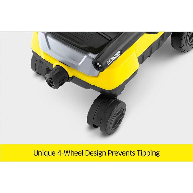 Karcher 1800 PSI 1.30 GPM K 3 Follow Me Portable Electric Power Pressure Washer on Wheels with Vario & Dirtblaster Spray Wands - 1.601-990.0
