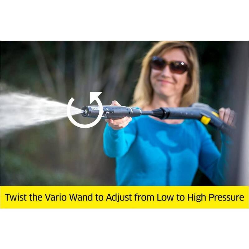 Karcher 1800 PSI 1.30 GPM K 3 Follow Me Portable Electric Power Pressure Washer on Wheels with Vario & Dirtblaster Spray Wands - 1.601-990.0