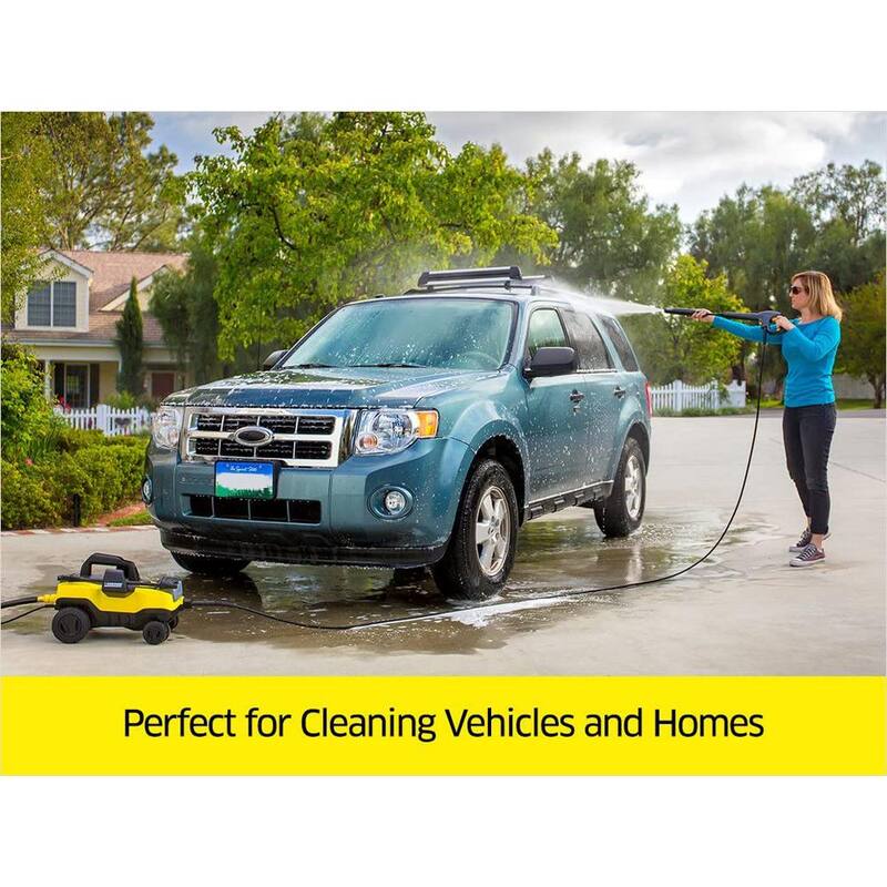 Karcher 1800 PSI 1.30 GPM K 3 Follow Me Portable Electric Power Pressure Washer on Wheels with Vario & Dirtblaster Spray Wands - 1.601-990.0