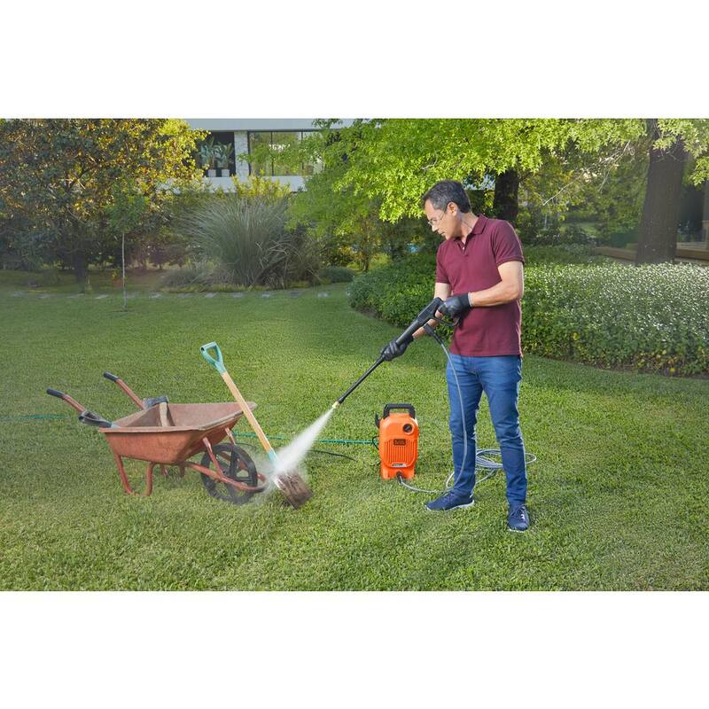 BLACK+DECKER 1700 PSI 1.2 GPM Cold Water Electric Pressure Washer with Integrated Wand and Hose Storage - BEPW1700