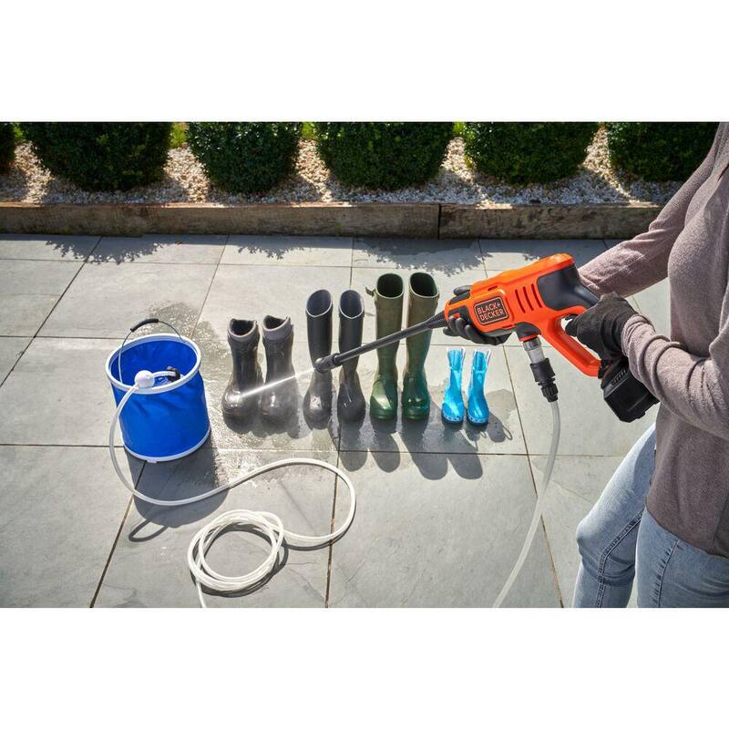 BLACK+DECKER 20V MAX 350 PSI 1.0 GPM Cold Water Electric Pressure Washer with (1) 1.5 Ah Battery & Charger - BCPW350C1
