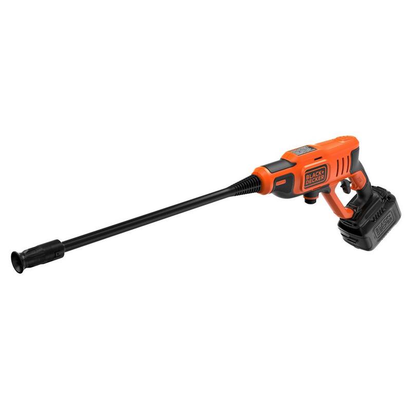 BLACK+DECKER 20V MAX 350 PSI 1.0 GPM Cold Water Electric Pressure Washer with (1) 1.5 Ah Battery & Charger - BCPW350C1