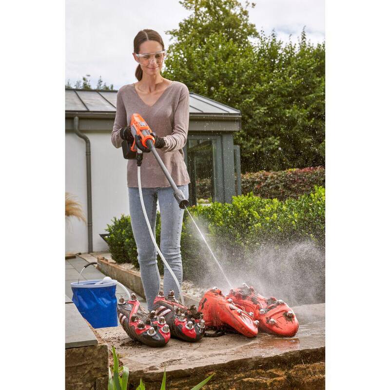 BLACK+DECKER 20V MAX 350 PSI 1.0 GPM Cold Water Electric Pressure Washer with (1) 1.5 Ah Battery & Charger - BCPW350C1