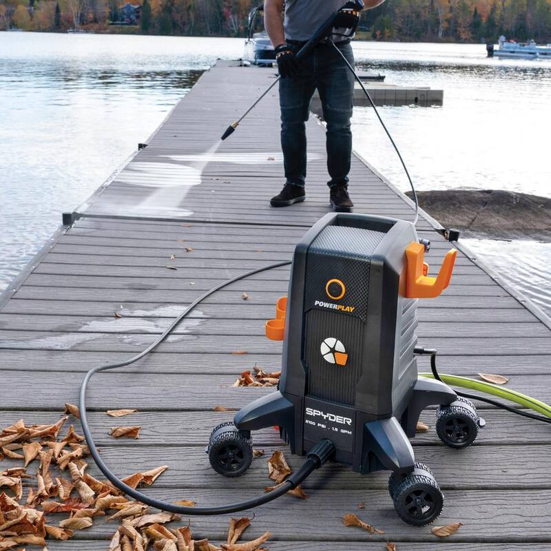 Powerplay Spyder Pulse 2100 PSI 1.5 GPM 13 Amp Cold Water Electric Pressure Washer with 1000 ml High Pressure Foam Cannon - SPY2100X