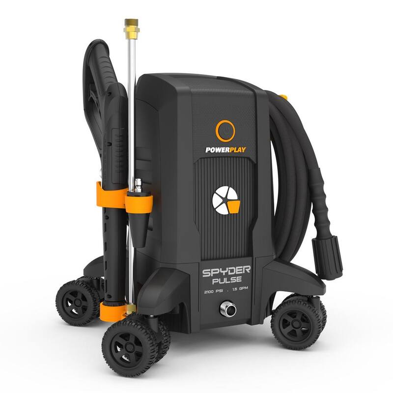 Powerplay Spyder Pulse 2100 PSI 1.5 GPM 13 Amp Cold Water Electric Pressure Washer with 1000 ml High Pressure Foam Cannon - SPY2100X