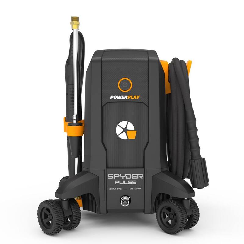 Powerplay Spyder Pulse 2100 PSI 1.5 GPM 13 Amp Cold Water Electric Pressure Washer with 1000 ml High Pressure Foam Cannon - SPY2100X