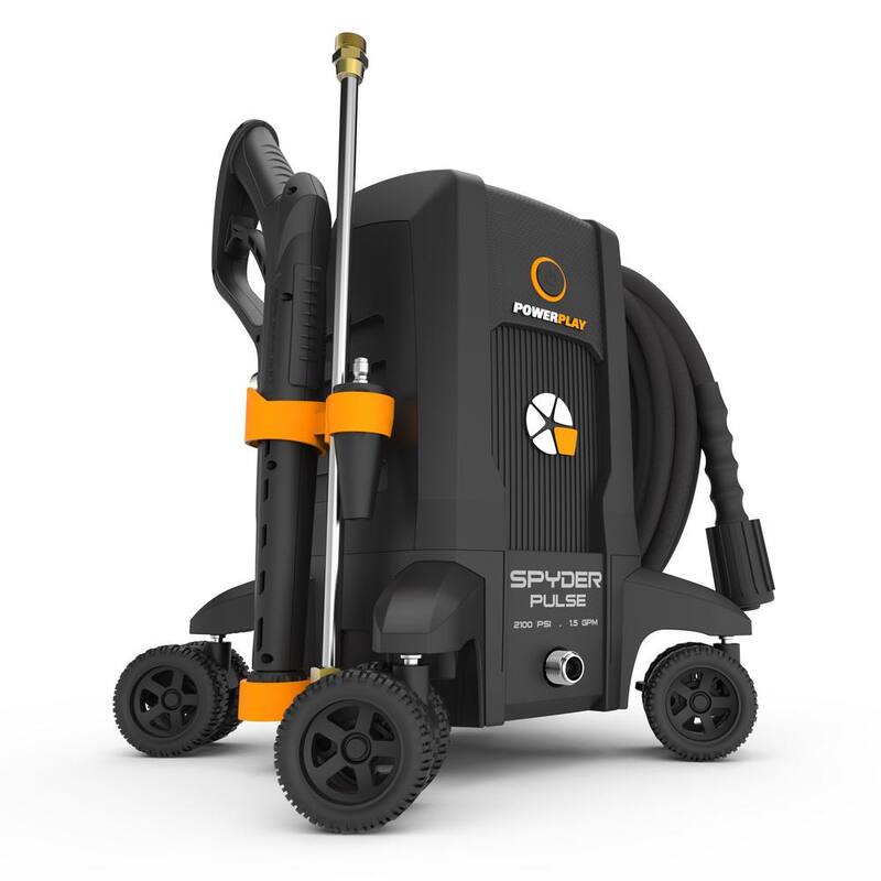 Powerplay Spyder Pulse 2100 PSI 1.5 GPM 13 Amp Cold Water Electric Pressure Washer with 1000 ml High Pressure Foam Cannon - SPY2100X