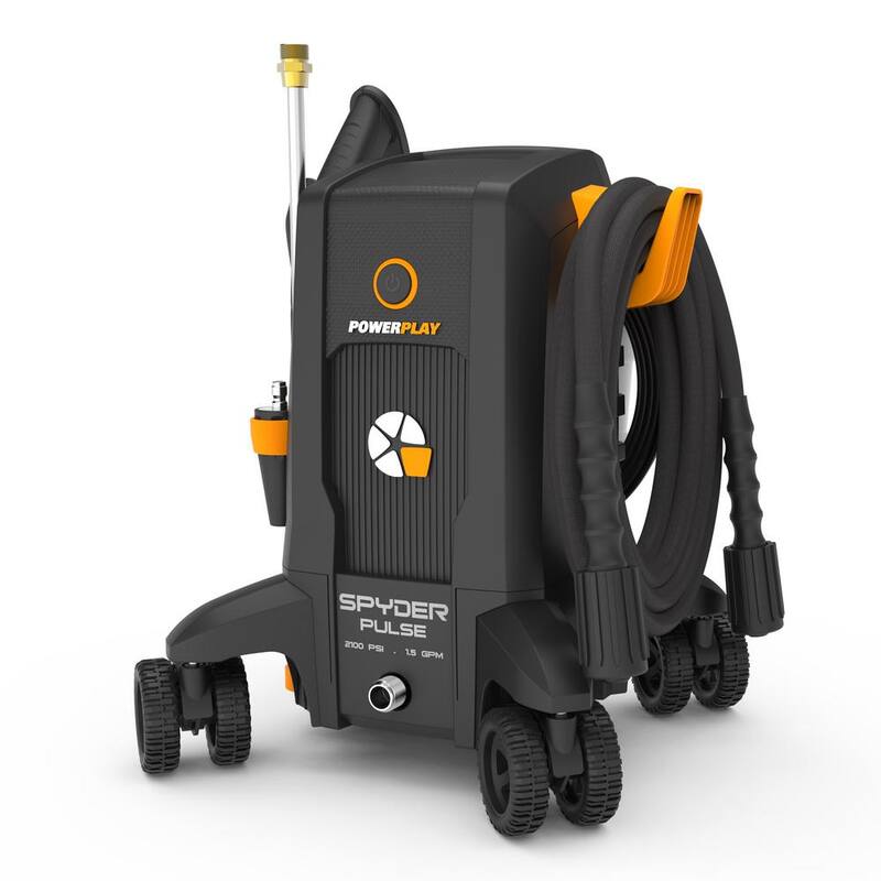 Powerplay Spyder Pulse 2100 PSI 1.5 GPM 13 Amp Cold Water Electric Pressure Washer with 1000 ml High Pressure Foam Cannon - SPY2100X