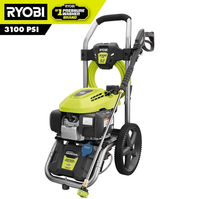 RYOBI 3100 PSI 2.3 GPM Cold Water Gas Pressure Washer with Honda GCV167 Engine - RY803023A
