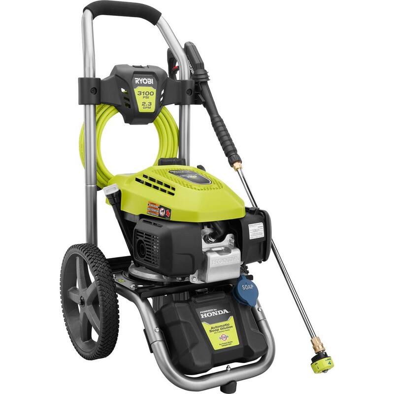 RYOBI 3100 PSI 2.3 GPM Cold Water Gas Pressure Washer with Honda GCV167 Engine - RY803023A
