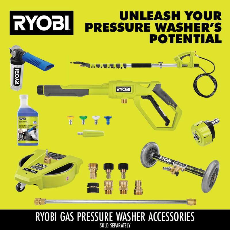 RYOBI 3100 PSI 2.3 GPM Cold Water Gas Pressure Washer with Honda GCV167 Engine - RY803023A