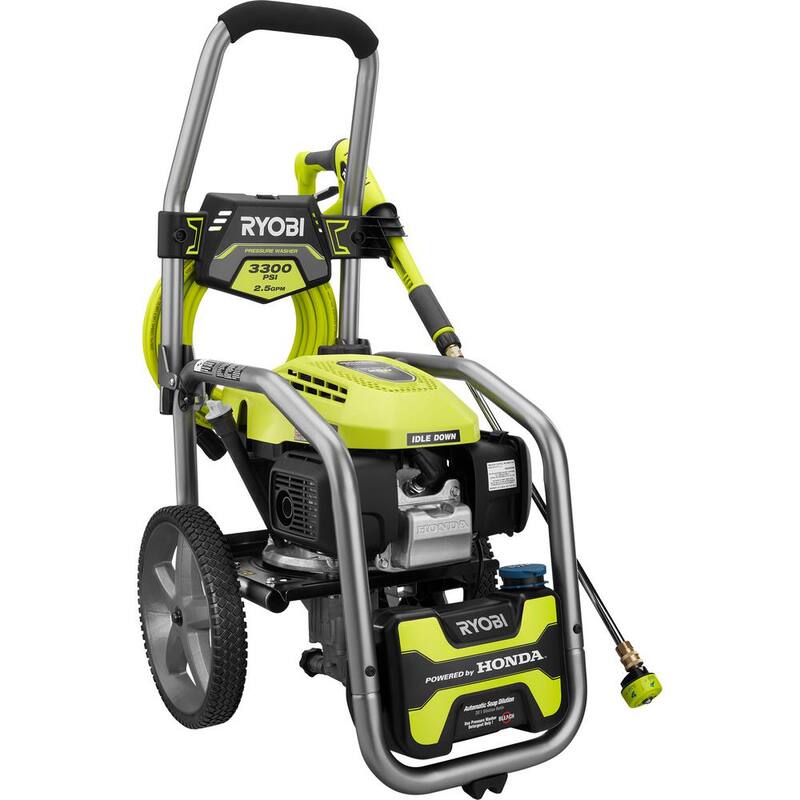RYOBI 3300 PSI 2.5 GPM Cold Water Gas Pressure Washer with Honda GCV200 Engine - RY803325A