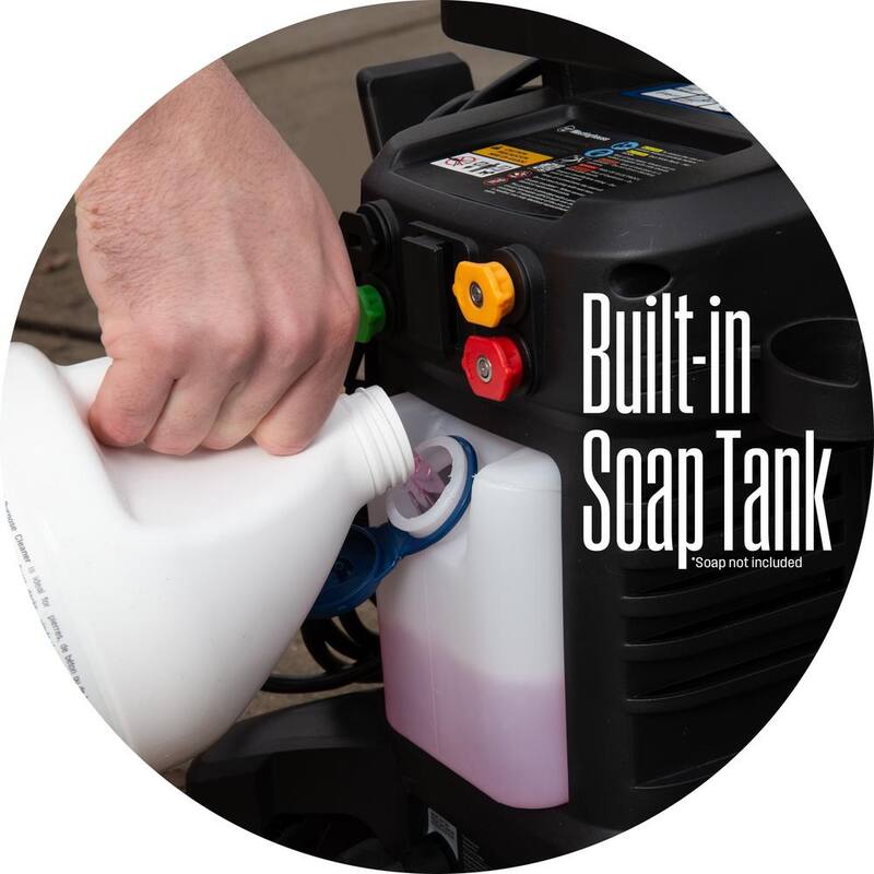 Westinghouse 2500 PSI 1.76 GPM Electric Powered Pressure Washer with Anti-Tipping Technology and 5 Quick Connect Tips - ePX3500