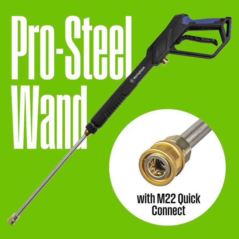 Westinghouse 3400 PSI 2 GPM 13 Amp Electric Powered Pressure Washer with Brushless Motor, Turbo Nozzle and 5 Quick Connect Tips - WPX3400e