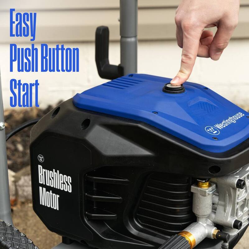 Westinghouse 3400 PSI 2 GPM 13 Amp Electric Powered Pressure Washer with Brushless Motor, Turbo Nozzle and 5 Quick Connect Tips - WPX3400e