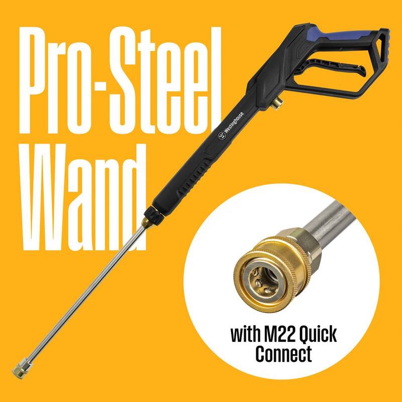Westinghouse 3000 PSI 1.76 GPM 13 Amp Cold Water Electric Powered Pressure Washer with Turbo Nozzle and 5-Quick Connect Tips - WPX3000e
