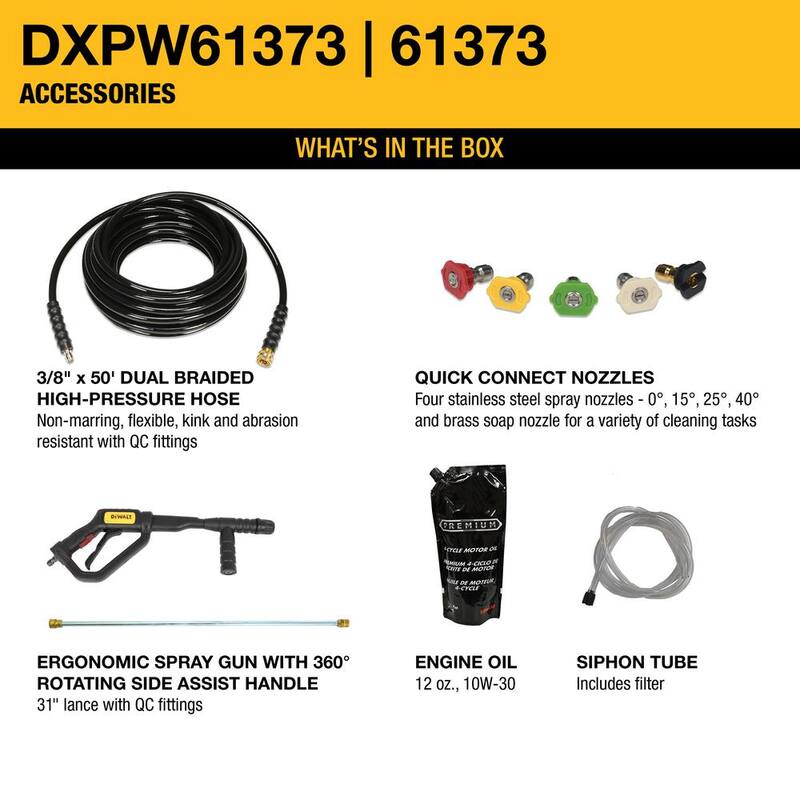 DEWALT 4000 PSI 3.5 GPM Cold Water Gas Pressure Washer with DeWalt 338cc Engine - DXPW61373
