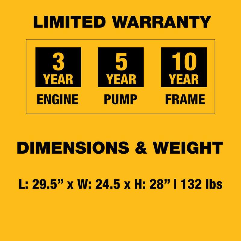 DEWALT 4400 PSI 4.0 GPM Cold Water Gas Pressure Washer with HONDA GX390 Engine - DXPW4440