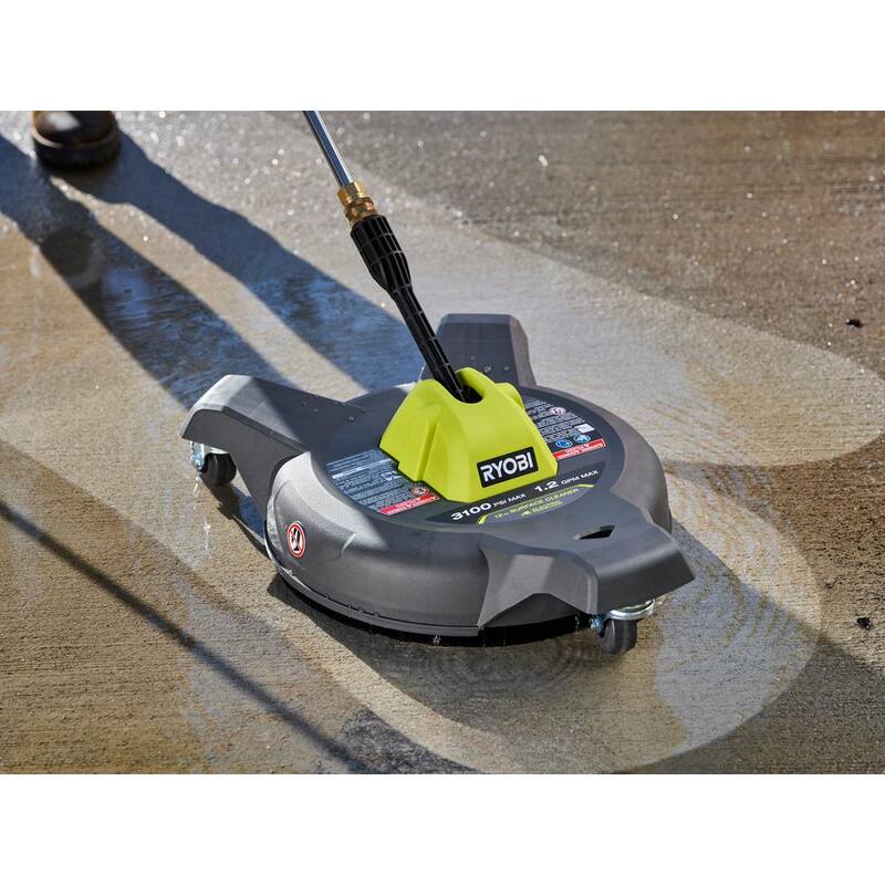 RYOBI 3000 PSI 1.1 GPM Cold Water Electric Pressure Washer and 12 in. Surface Cleaner with Caster Wheels - RY143011-SC12