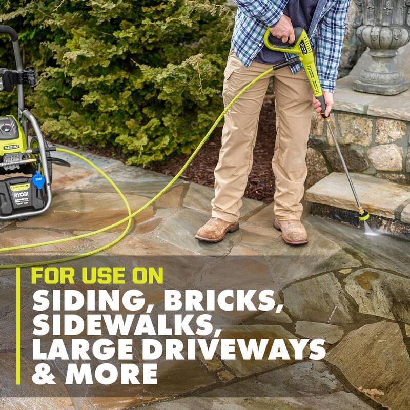 RYOBI 3000 PSI 1.1 GPM Cold Water Electric Pressure Washer and 12 in. Surface Cleaner with Caster Wheels - RY143011-SC12