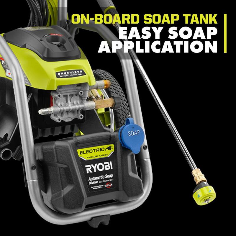 RYOBI 3000 PSI 1.1 GPM Cold Water Electric Pressure Washer and 12 in. Surface Cleaner with Caster Wheels - RY143011-SC12