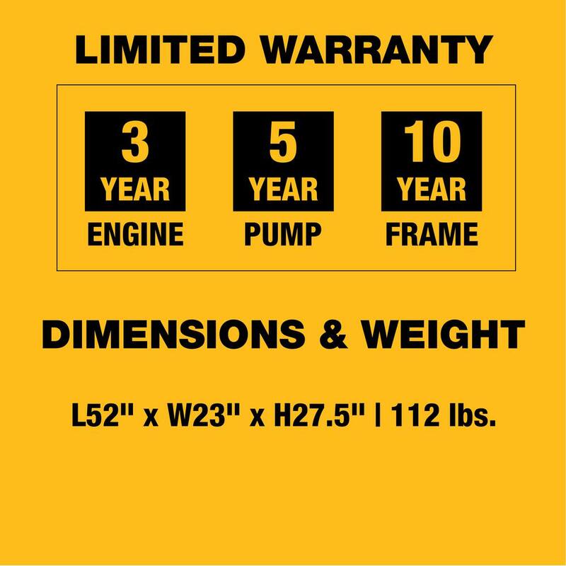 DEWALT 4000 PSI 3.5 GPM Cold Water Gas Pressure Washer with HONDA GX270 Engine - DXPW4035