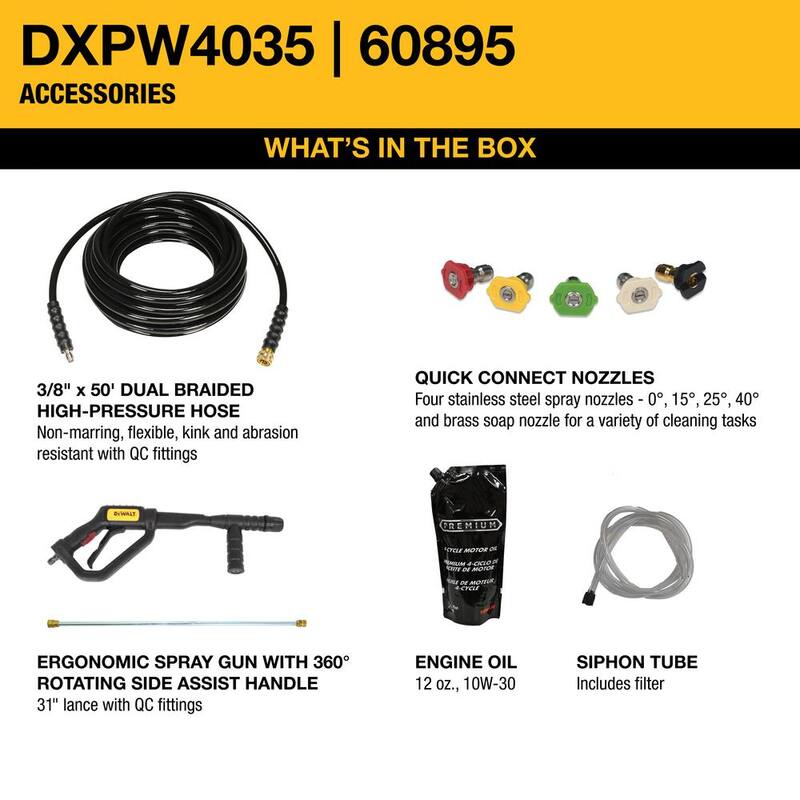 DEWALT 4000 PSI 3.5 GPM Cold Water Gas Pressure Washer with HONDA GX270 Engine - DXPW4035