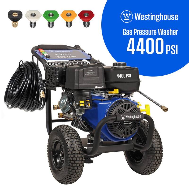 Westinghouse WPX 4400 psi 4.2 GPM 420 CC Cold Water Gas Powered Triplex Pump Pressure Washer with 5 Quick Connect Nozzles - WPX4400