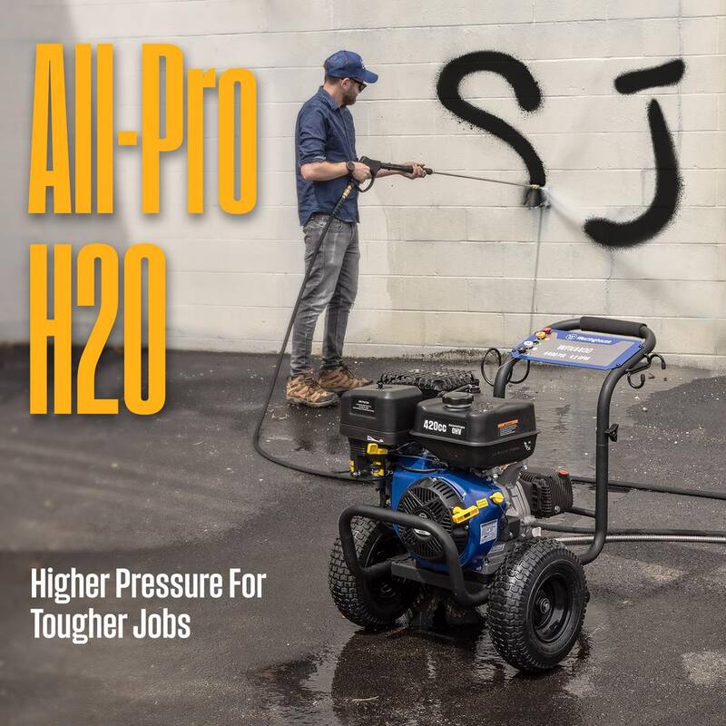 Westinghouse WPX 4400 psi 4.2 GPM 420 CC Cold Water Gas Powered Triplex Pump Pressure Washer with 5 Quick Connect Nozzles - WPX4400