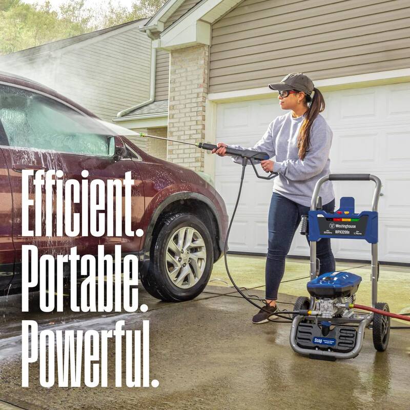 Westinghouse 3200 PSI 1.76 GPM 13 Amp Cold Water Electric Powered Pressure Washer with Turbo Nozzle and 5 Quick Connect Tips - WPX3200e