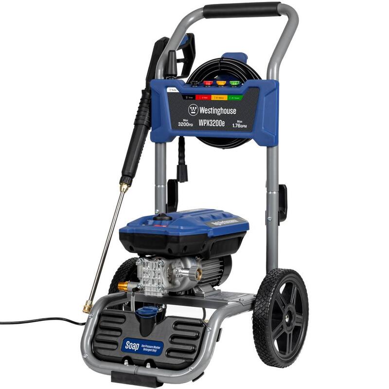 Westinghouse 3200 PSI 1.76 GPM 13 Amp Cold Water Electric Powered Pressure Washer with Turbo Nozzle and 5 Quick Connect Tips - WPX3200e