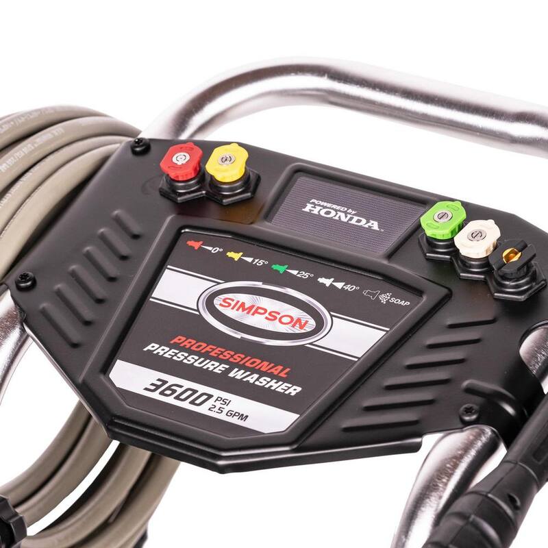 SIMPSON 3600 PSI 2.5 GPM Cold Water Gas Pressure Washer with HONDA GX200 Engine - ALH3425-S