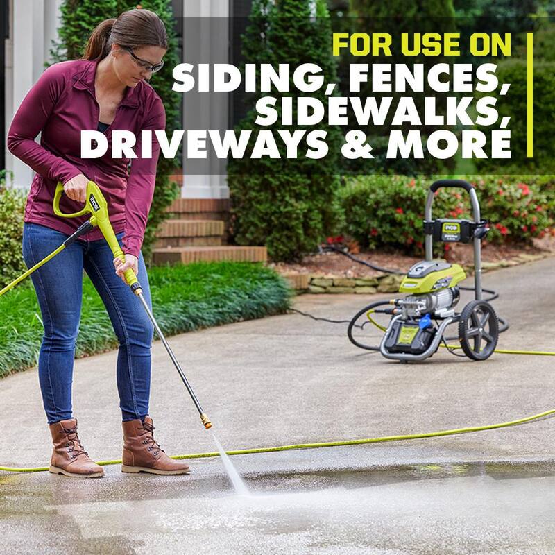 RYOBI 2500 PSI 1.2 GPM Cold Water Electric Pressure Washer and 12 in. Surface Cleaner with Caster Wheels - RY142500-SC312