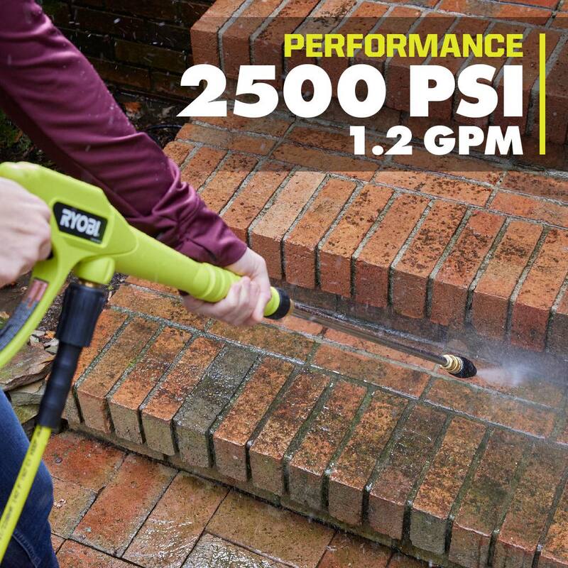 RYOBI 2500 PSI 1.2 GPM Cold Water Electric Pressure Washer and 12 in. Surface Cleaner with Caster Wheels - RY142500-SC312