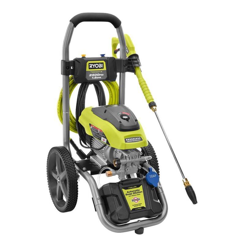 RYOBI 2500 PSI 1.2 GPM Cold Water Electric Pressure Washer and 12 in. Surface Cleaner with Caster Wheels - RY142500-SC312