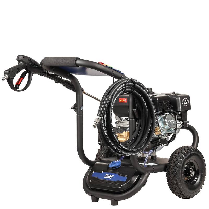 Westinghouse WPX 3600 PSI 2.7 GPM 212 CC Cold Water Gas Powered Triplex Pump Pressure Washer with 5 Quick Connect Nozzles - WPX3600