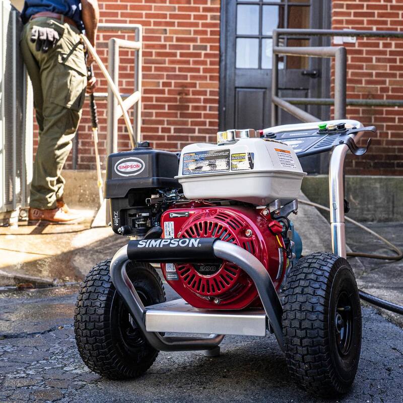 SIMPSON 3400 PSI 2.5 GPM Cold Water Gas Pressure Washer with HONDA GX200 Engine - ALH3228-S