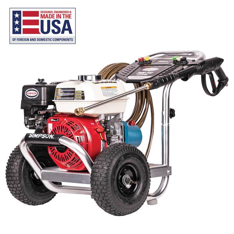 SIMPSON 3400 PSI 2.5 GPM Cold Water Gas Pressure Washer with HONDA GX200 Engine - ALH3228-S