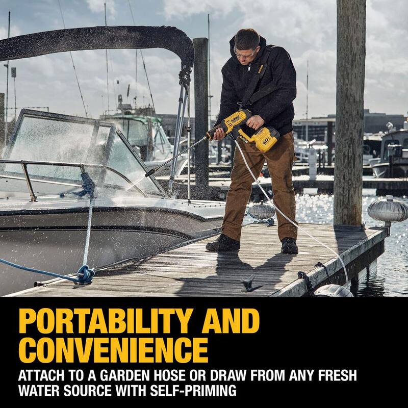 DEWALT FLEXVOLT 60V MAX 1000 PSI 1.0 GPM Cold Water Cordless Battery Power Cleaner Kit w/(1) FLEXVOLT 3 Ah Battery and Charger - DCPW1000X1