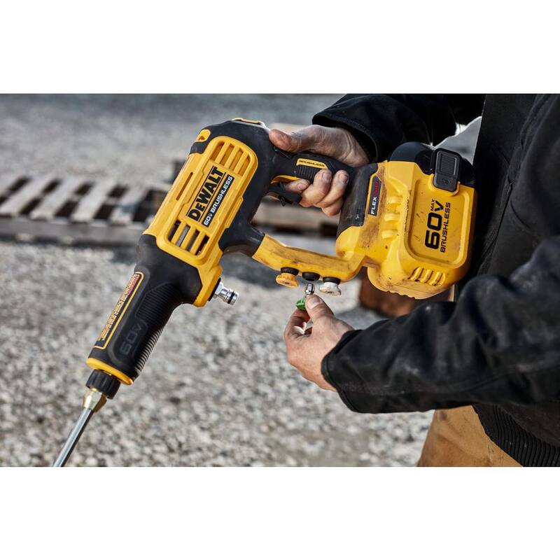 DEWALT FLEXVOLT 60V MAX 1000 PSI 1.0 GPM Cold Water Cordless Battery Power Cleaner Kit w/(1) FLEXVOLT 3 Ah Battery and Charger - DCPW1000X1
