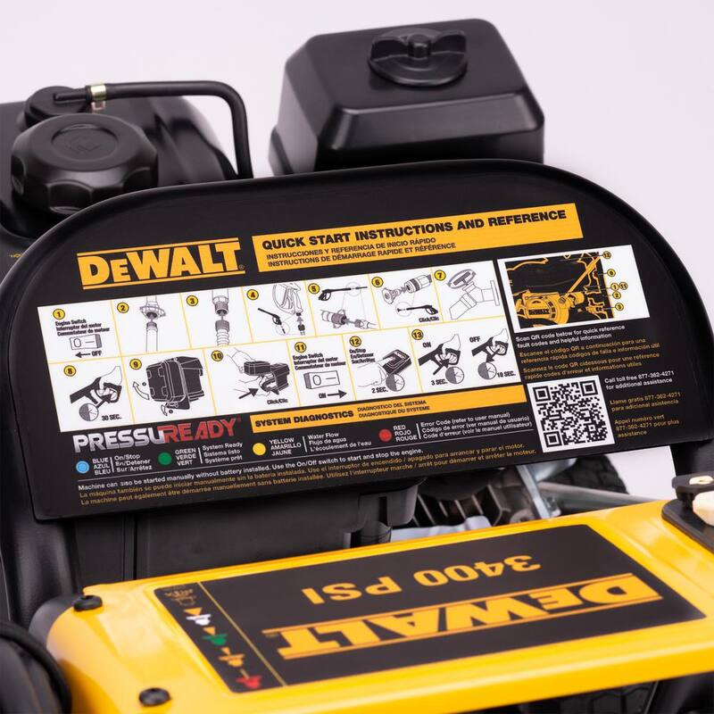 DEWALT 3400 PSI 2.5 GPM Cold Water Gas Pressure Washer with PressuReady DeWalt 208cc Engine - DXPW3400PRNB-S