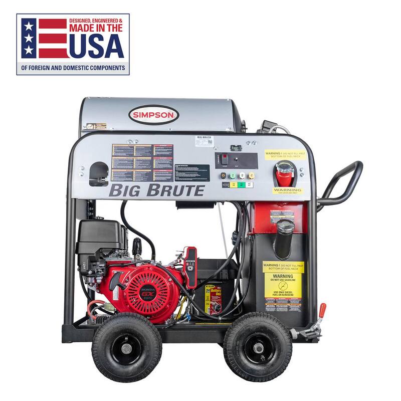 SIMPSON 4000 PSI 4.0 GPM Hot/Cold Water Gas Pressure Washer with HONDA GX390 Engine - 65106