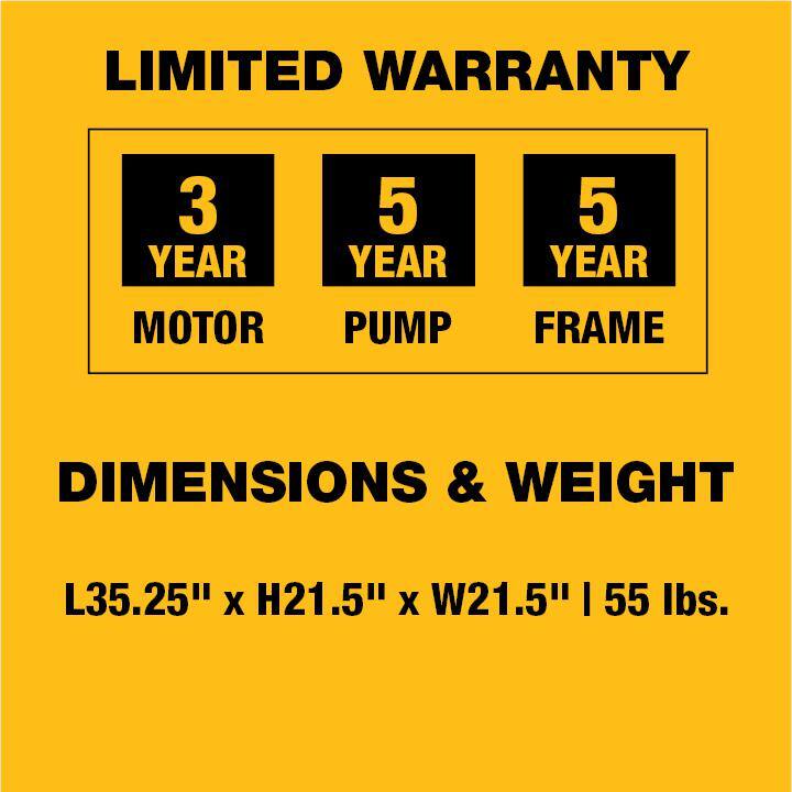 DEWALT 3000 PSI 1.0 GPM Cold Water Electric Pressure Washer w/ AAA Triplex Pump - DXPW3001E