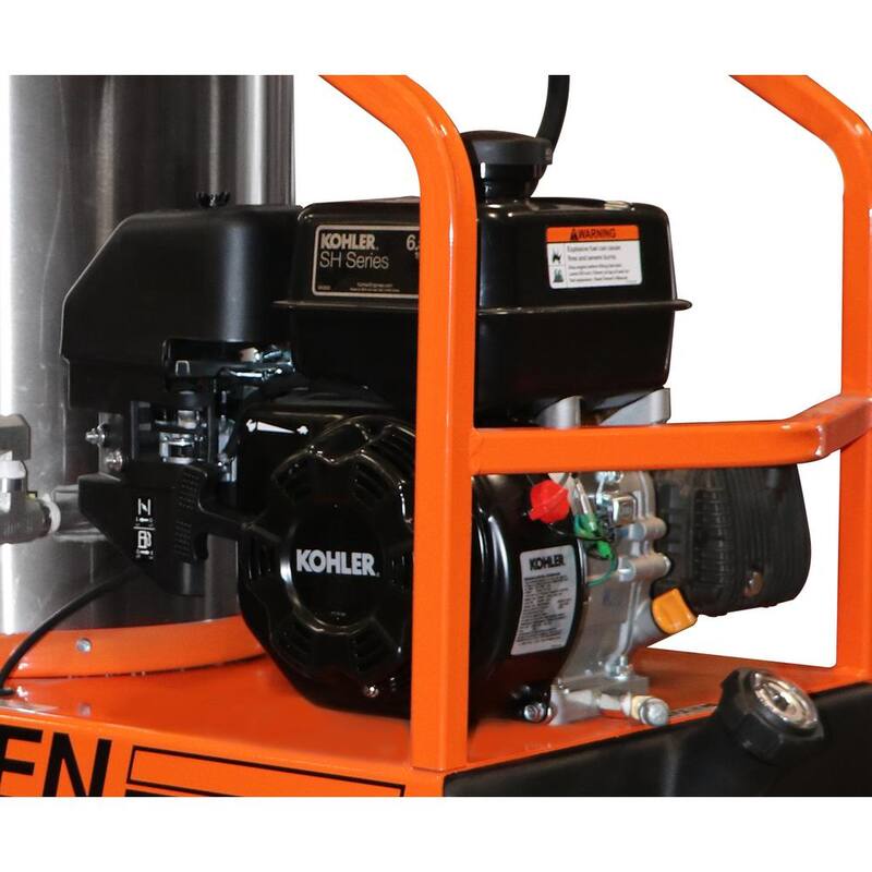 Unbranded Commercial 2700 PSI 3 GPM Gasoline Driven Hot Water Pressure Washer - EZO2703G